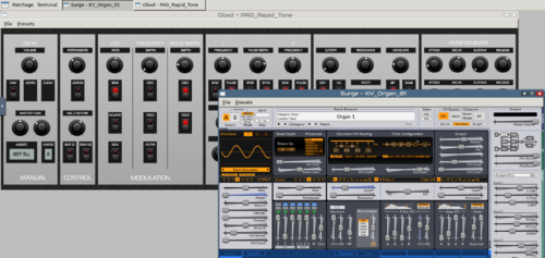 Synth engines native GUI